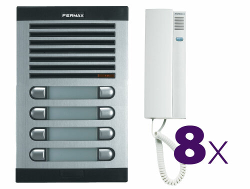 Fermax 4+n Classic audio kit pro 8 účastníků s telefony CityMax, bez el. otvírače